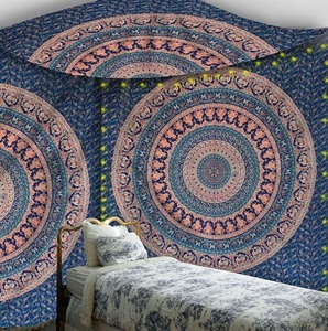 Serviette de plage,Tapisserie murale suspendue de Mandala indien, Cactus, décoration bohème