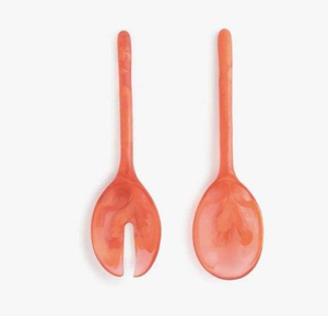 Ustensiles de service à salade en résine de luxe Cuillères et fourchettes à salade élégantes et légères pour la décoration de la cuisine et de la salle à manger modernes - Product Image 3