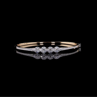Bracelet pour femme GHLAM JEWEL, plaqué or 14 carats, certifié IGI, diamants fantaisie de laboratoire taille marquise, cadeau de mariage ou de fête