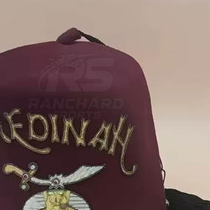 Sombrero Fez Masónico con Borla Bordada Estilo Shriner, Sombrero Fez Masónico para Ceremonia de Logia Masónica, Sombrero Fez Masónico Bordado Personalizado - Product Image 5