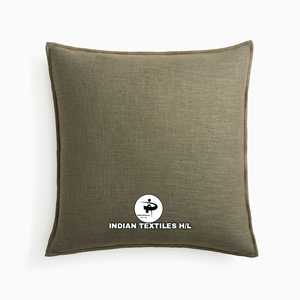 Venta caliente de doble cara 100% Lino Sólido Decoración natural Throw Pillow Sham Funda de cojín Funda De Almohada suave de proveedor indio - Product Image 2