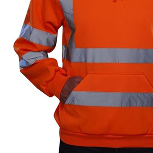 Sweats à capuche haute visibilité de haute qualité pour vêtements de travail de construction personnalisés avec logo caractéristique de sécurité réfléchissante fournie en usine - Product Image 2