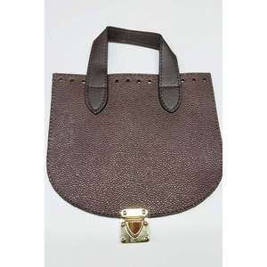 Housse de sac en similicuir marron 20x22cm pour bagages - Product Image 1