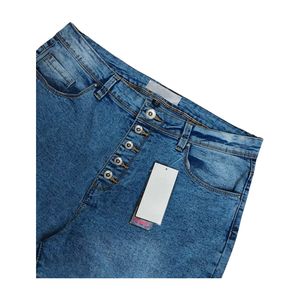 Jeans en denim délavés de qualité supérieure confortables coupe ajustée devant plat pour femmes skinny élastique couleur unie respirant élégant décontracté - Product Image 5
