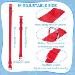 Surtido de lindos colores Múltiples hebillas de plástico ajustables a granel Nylon Neopreno Collares para perros Fluo con broche de seguridad para hombre y mujer - Product Image 5