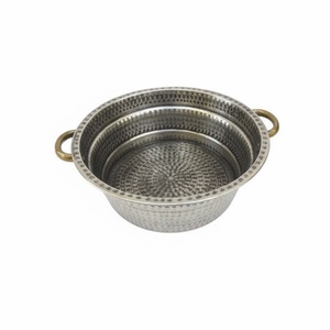 Tazón de Pedicura de Cobre Martillado Plateado Antiguo, Hecho de Tazones de Pedicura de Alta Calidad y Ecológicos para Masaje de Pies, Tazones de Spa - Product Image 6