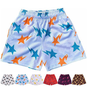 Shorts en maille unisexe décontractés personnalisés en gros, sublimation, jusqu'à 6XL, avec motif uni, logo personnalisé, travail - Product Image 1