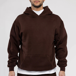 Sudadera con capucha de gran tamaño para hombre 100% algodón estampado personalizado en blanco hombro caído sudadera de peso pesado para invierno envío DDP - Product Image 6