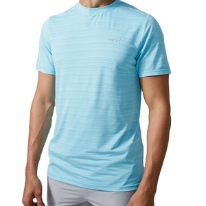 T-shirt léger et actif pour homme, coupe droite, à manches courtes, col roulé en toile crochetée, imprimé sur mesure en sérigraphie - Product Image 1