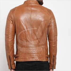 Abrigo de cuero PU para hombre, chaqueta de motocicleta, chaqueta de cuero - Product Image 4
