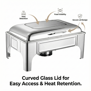 Réchaud à buffet en acier inoxydable alimenté au carburant, 6 L, pour la restauration, les hôtels, les restaurants et les services <span class=keywords><strong>de</strong></span> traiteur - Product Image 3