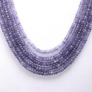 Meilleur vendeur pour la fabrication de bijoux de mariage Perles rondes à facettes en tanzanite violette naturelle 3mm-3.5mm Cadeau de couleur claire véritable - Product Image 2