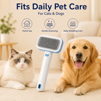 Brosse autonettoyante pour animaux de compagnie avec picots fins pour démêler, contrôler la perte de poils et les soins des animaux (pour chiens et chats)