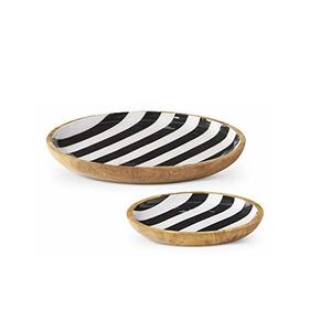 Tazón de servidor de comida de diseño personalizado alta venta de acabado de resina impresa hecha a mano - Product Image 2