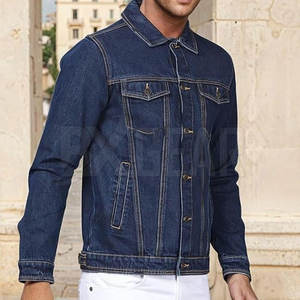OEM Service Wholesale Best Design Men Jeans Jacket Lightweight Customized Color Men Jeans Jacket - Product Image 2