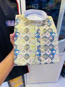 Kurta elegante para hombres, ropa de fiesta India étnica y traje de boda para novio y ropa de celebración con bordado fino, conjunto largo de Kurta - Product Image 5