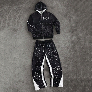 Survêtements à fermeture éclair lourds de haute qualité Logo personnalisé prix responsable vêtements d'hiver 100% coton vêtements de rue Patch survêtement de travail - Product Image 4