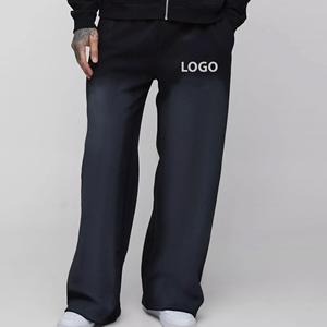 Pantalons de jogging décontractés pour hommes, résistants, doublés en polaire douce, 100% coton, anti-froissement, fermeture à cordon, conçus pour l'entraînement - Product Image 3
