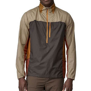 Chaqueta Impermeable Unisex de Lona con Cierre de Cremallera de un Cuarto |   Concha de Temporada en Tono Tierra Marrón Bronceado |   Técnico, Ligero, para Exteriores - Product Image 1