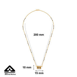 Mangalsutra Moderno de Oro Shubh Bandhan para Mujer, Joyería de Boda - Product Image 6