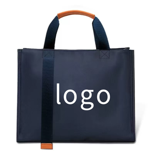 Custom Logo Oxford Fabric Business Briefcase Luxury Handbag <strong>with</strong> Leather Handle Personalized Size Print Document <strong>Bag</strong> for Work - Product Image 6