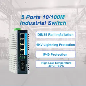 Produttore OEM/ODM 1 switch di rete industriale ottico a 4 potenza con protezione del livello IP40