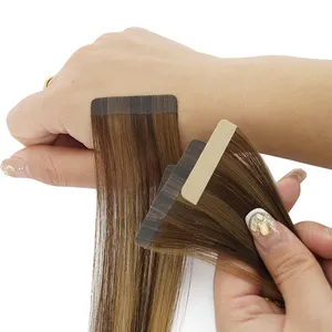 मानव बाल एक्सटेंशन ओम्ब्रे बालायेज़ रंगीन मानव बाल टेप इन्स में यूरोपीय वर्जिन टेप हेयर सिल्क टेप