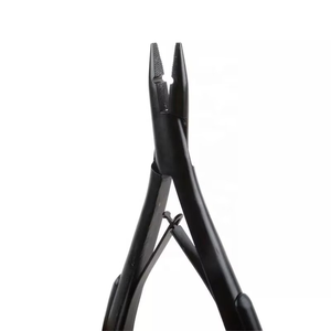 Pince à extensions de cheveux en acier inoxydable noir mat à prix raisonnable, outils multifonctionnels pour extensions de cheveux à usage commercial - Product Image 3