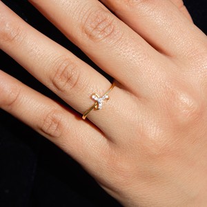 Bague en diamant en or véritable 18 carats certifiée IGI H-I couleur SI clarté parfait cadeau d'anniversaire bijoux - Product Image 1