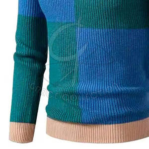 Suéter de cuello redondo para hombre de moda multicolor para estilo de patrón personalizado Jersey de punto elegante para aspecto de invierno - Product Image 5