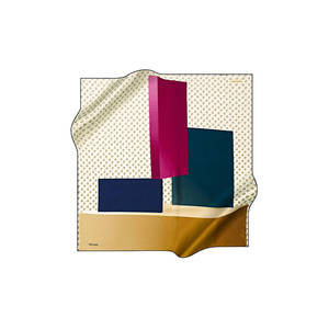Pañuelo Cuadrado de Seda Crepé Satinado Pierre Cardin 90x90 - Accesorio de Moda para Invierno - Product Image 1