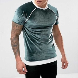 T-Shirts en velours/velours bon marché, col rond de haute qualité pour hommes, t-shirt de créateur - Product Image 5