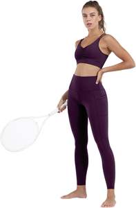 Leggings de yoga en spandex taille haute pour femmes avec contrôle du ventre et imprimé respirant XL & XXL Pantalon d'entraînement grande taille avec poches - Product Image 2