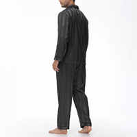 Conjunto de Pijama de Lujo para Hombre, Ropa de Dormir de Verano, Suave, de Felpa, Térmica, Tallas Grandes, Cuello en V, 2 Piezas, Pantalones y Camisa