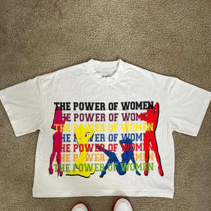 Custom Logo DTG Printing <b>Mens</b> <b>Cropped</b> <b>T</b> <b>Shirt</b> | Character Print Eco Friendly Breathable Drop Shoulder Street Style - Product Image 4