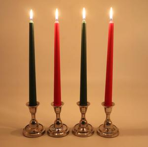 Bougeoir conique en métal de style américain pour le mariage et l'éclairage de la maison Décoration de table Bougie conique de couleur argent - Product Image 1