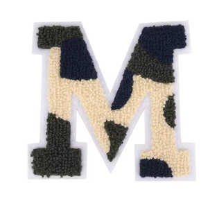 Punto personalizado 26 <span class=keywords><strong>letras</strong></span> 3diy camuflaje toalla bordado procesamiento ropa bolsa decoración bordado parche goma tela pasta - Product Image 1