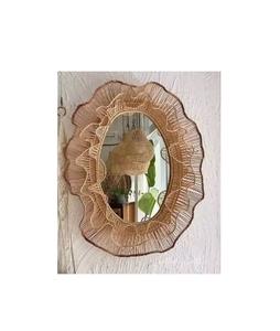 Miroir mural en laiton martelé antique et unique, design moderne, couleur personnalisable, décoration intérieure durable - Product Image 1