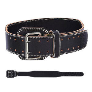 Ceintures de musculation en cuir de vachette de haute qualité pour hommes, personnalisées, avec boucle à ardillon, noires, coffret cadeau, en promotion 2026 - Product Image 1