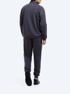 Venta al por mayor OEM logotipo personalizado azul marino oscuro cremallera chándal para hombres manga completa ajuste cómodo perfecto para ropa casual y deportiva - Product Image 2