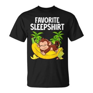 T-shirt pigiama Monkey Sleep Nap, comoda attrezzatura per dormire con simpatico design a forma di scimmia - Product Image 1