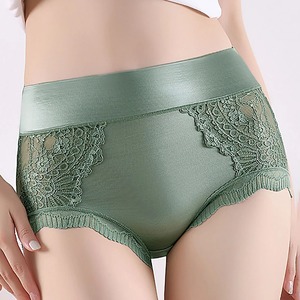 Bragas de algodón de encaje sin costuras para mujer, ropa interior elástica de talla grande para mujer, lencería de encaje transpirable sin rastro Sexy para mujer - Product Image 2