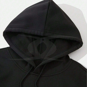 เสื้อฮู้ดผ้าฟลีซสำหรับผู้ชายและผู้หญิง, เสื้อมีฮู้ดแฟชั่นใหม่เสื้อฮู้ดผ้าคอตตอนแขนยาวทรงหลวมสีทึบสไตล์สตรีทแคชชวลสำหรับ100% - Product Image 2