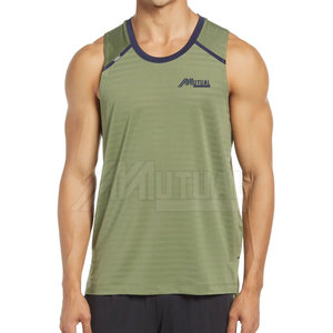 Camiseta de tirantes de algodón 100% de calidad premium para hombre, ropa de entrenamiento sin mangas de punto informal transpirable y ligera - Product Image 1