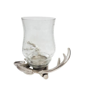 Aluminum & <b>Glass</b> Candle Pillar Holder Gold Color Candle Jar & Holder for Home Wedding & Table Top Decoration - Product Image 4