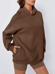 Sudadera con capucha de gran tamaño personalizada de alta calidad para mujer, ropa informal, el mejor Material usado, sudaderas con capucha de gran tamaño transpirables para mujer - Product Image 3