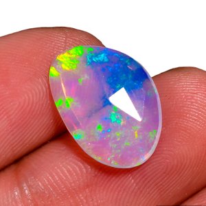 15-10-2mm <b>Fire</b> Ethiopian Opal Gemstone Rose Cut Slice Loose Gemstone Faceted Opal Cut Natural Water Opal Cabochon Trendy Jewelry - Product Image 2