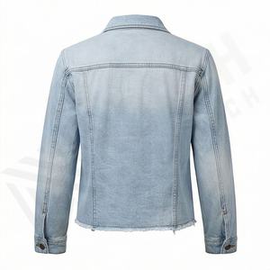 Veste en jean classique en gros pour femmes, manches longues, broderie, tendance, décontractée, vêtement d'extérieur, couleur personnalisée - Product Image 2