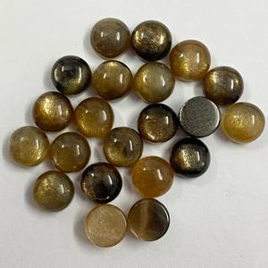 7mm Natural Golden Shine Smooth Round Cabochon Pulsera de piedras preciosas sueltas Collar Ajuste de joyería de Alibaba Fabricante a granel - Product Image 2