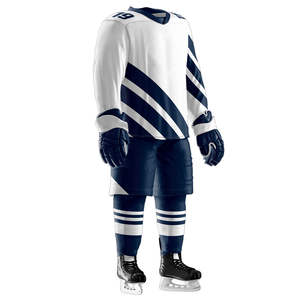 Uniforme de hockey sur glace confortable de taille personnalisée en quantité en vrac 100% uniforme de hockey sur glace en polyester pour adultes - Product Image 3